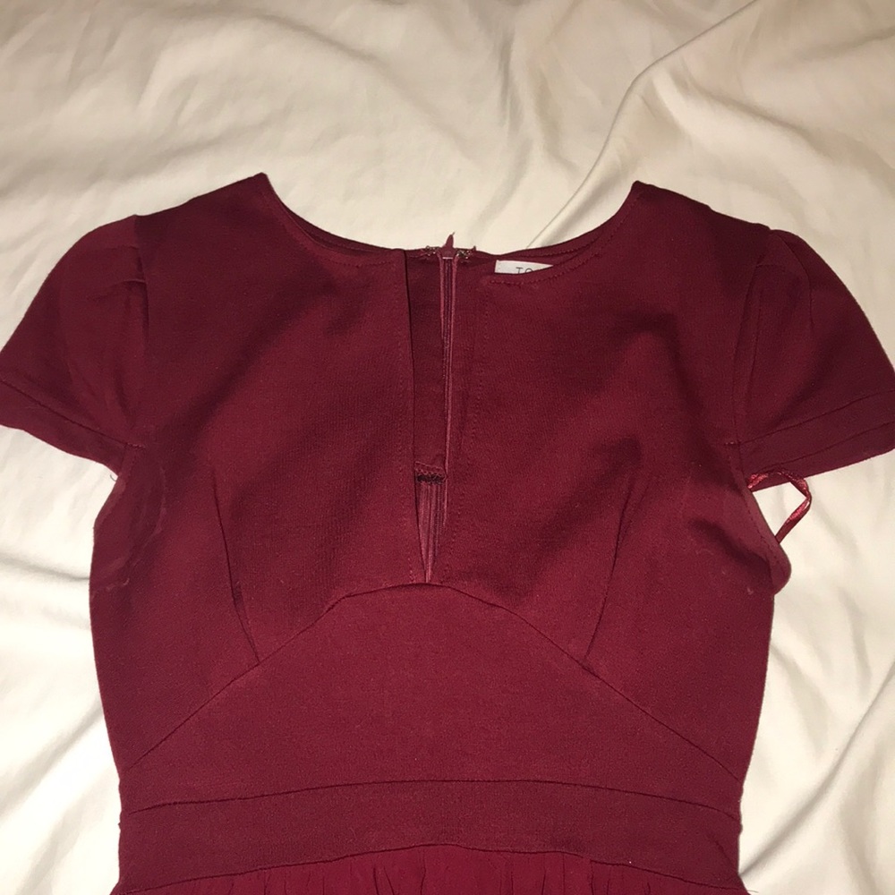Deep V red cocktail dress - Picture 2 of 3